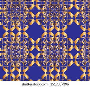 Golden and blue contrast pattern design for wallpaper and best background 