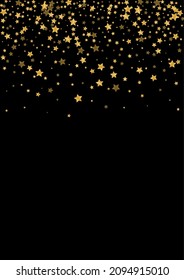 Golden Blur Sequin Texture. Shiny Star Illustration. Gradient Spark Christmas Background. Night Glitter Pattern. Gold Glamour Design