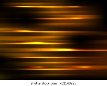 Golden blured motion effect, abstract background.