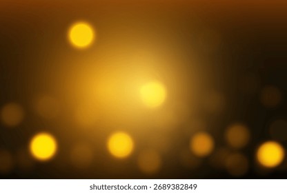 Golden Bokeh Abstract Background with Warm Light Glow, Elegant Luxury Blur for Celebration and Premium Design Use, Background decoration