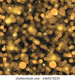 Golden Bokeh Background vector illustration 