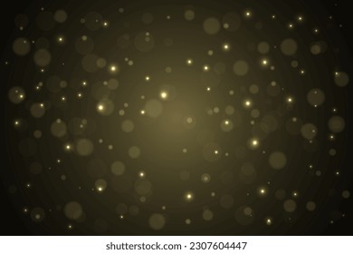 Golden Bokeh Background. Vector Illustration
