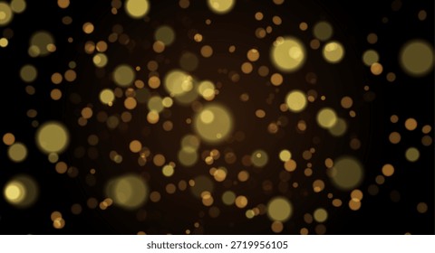 Golden Bokeh Lights Abstract Background