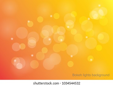 golden bokeh lights on bright yellow background for abstract or background concept, ESP 10.