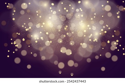 Luces bokeh doradas con partículas brillantes, creando una atmósfera de ensueño y festiva. Ideal para celebraciones, temas románticos o fondos de vacaciones.