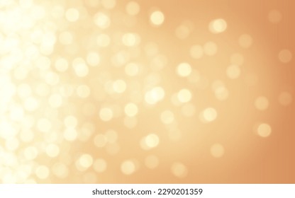 Golden bokeh on black background, Vector eps 10 illustration bokeh particles, Background decoration