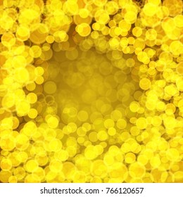 Golden bokeh, vector illustration