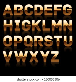 Golden Bold Characters Set 1.