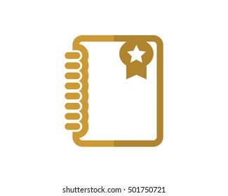 golden book business company office corporate image vector icon logo