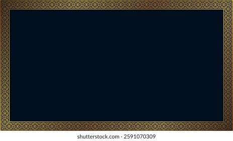 Golden border frame geometric seamless pattern