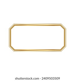 Golden border frame, square element