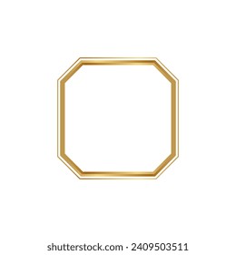Golden border frame, square element