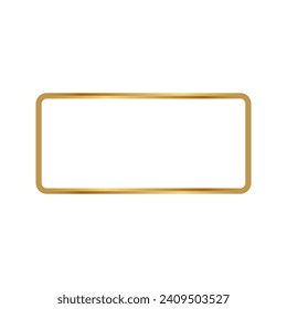 Golden border frame, square element