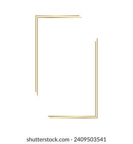 Golden border frame, square element