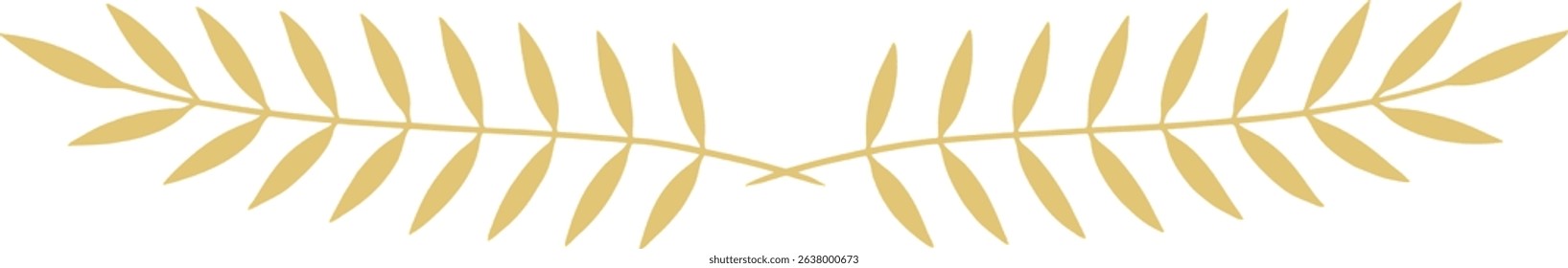 Golden border with leafy branches