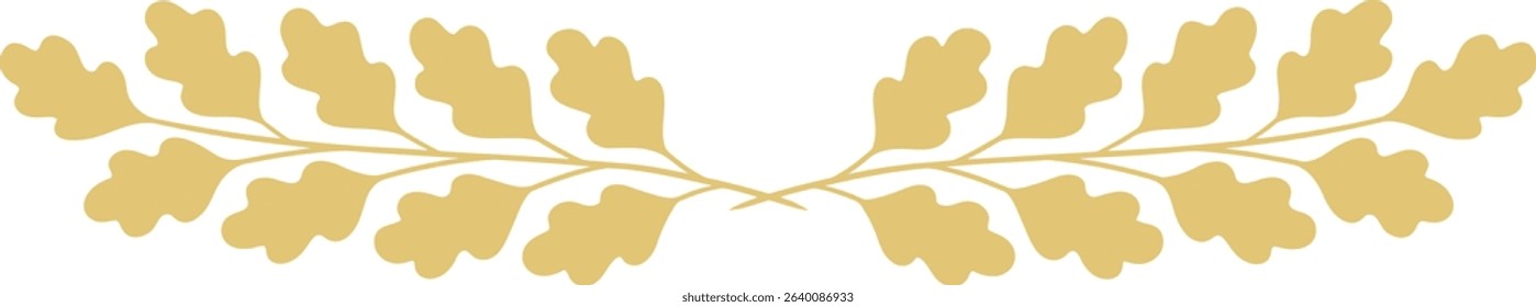 Golden border with leafy branches