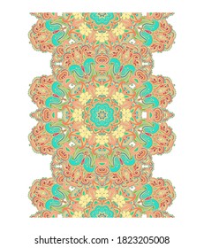Golden border ornament,  on white background, ornamental decor