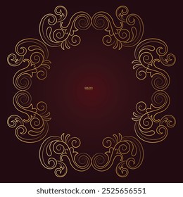 Golden Border Warm Color Border Frame Picture Frame Gold And luxury Floral frame