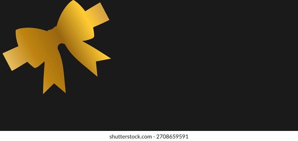 Lazo de oro sobre un fondo negro