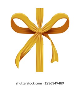 golden bow ribbon tape decorative