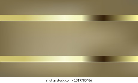 The golden bow stripe patterns on the gold paper background. ( vector )