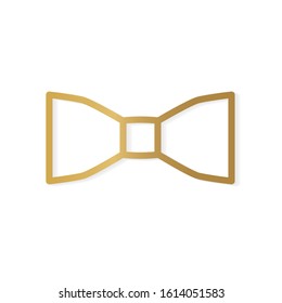 Golden Bow Icon Stock Vector (Royalty Free) 642412777