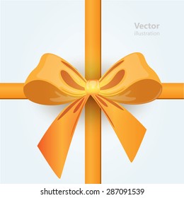 Golden bow. Vector illustration