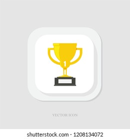 golden bowl icon, cup vector illustration.