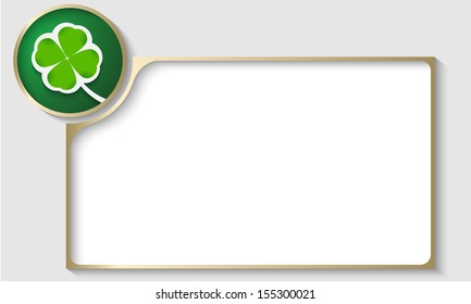 golden box for any text with cloverleaf
