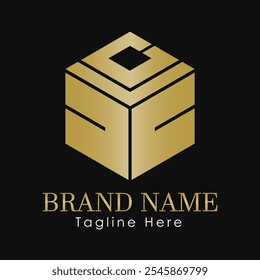 Golden box logo or symbol depicting letters of J, C, and L with black background