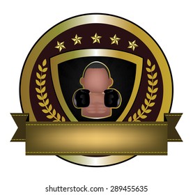 Golden boxer banner