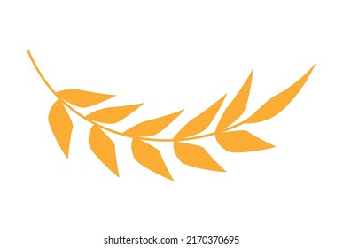 golden branch and leafs icon