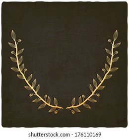 golden branch old background - vector illustration