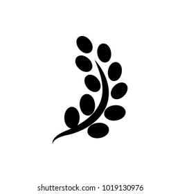golden branch vector icon