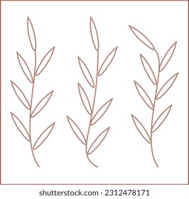 golden branches in a golden frame