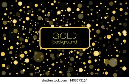 golden bright vector bokeh background