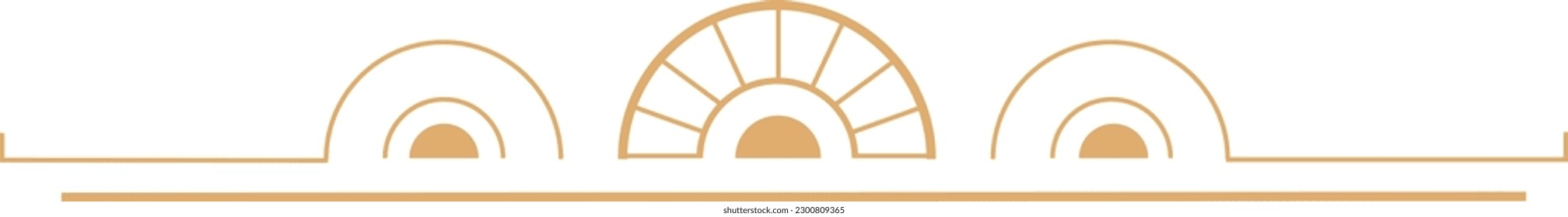 Golden Brown Art Deco Dividers Elements