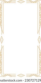 Golden Brown Art Deco Frame Element