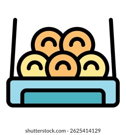 Golden brown buns cooling on a tray, showcasing bakery's craftsmanship