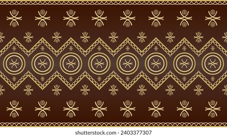 The golden brown fabric pattern looks luxurious and wealthy.
