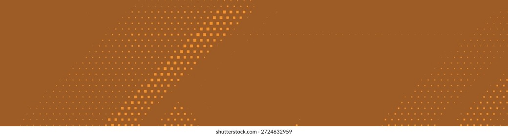 Fondo cuadrado de degradado de semitono marrón dorado con patrón diagonal sutil y Ilustración vectorial cálida de tonos terrosos