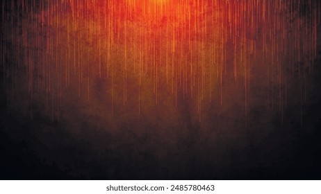 Golden brown texture of scratched wall with stains. Orange abstract texture background of a rusty metal sheet, with a pattern of scratches and cracks. Grunge background with space for text or image. V