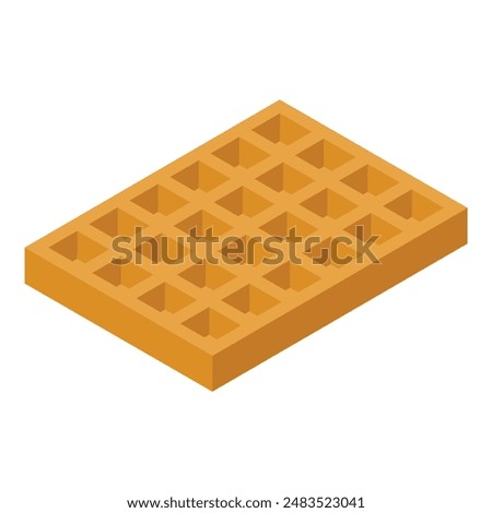 Golden brown waffle with a crispy texture, ready to be enjoyed as a delectable breakfast treat