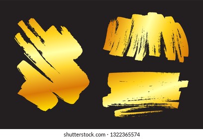 Golden brush stroke background