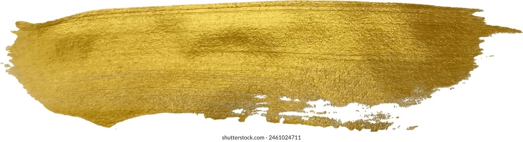 Golden Brush stroke. Gold vector paint stroke