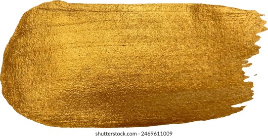 Pincel dorado. Trazo de pintura de Vector dorado