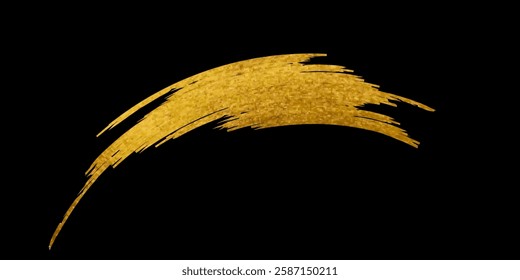 Golden Brush stroke. Gold vector paint stroke