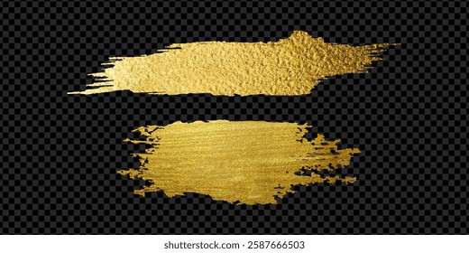 Golden Brush stroke. Gold vector paint stroke