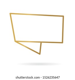 golden bubble speech icon- vector illustration