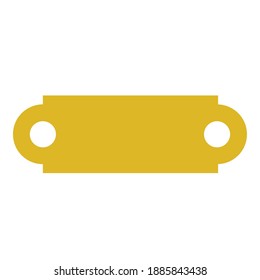 golden buckle decoration isolated icon vector illustration design